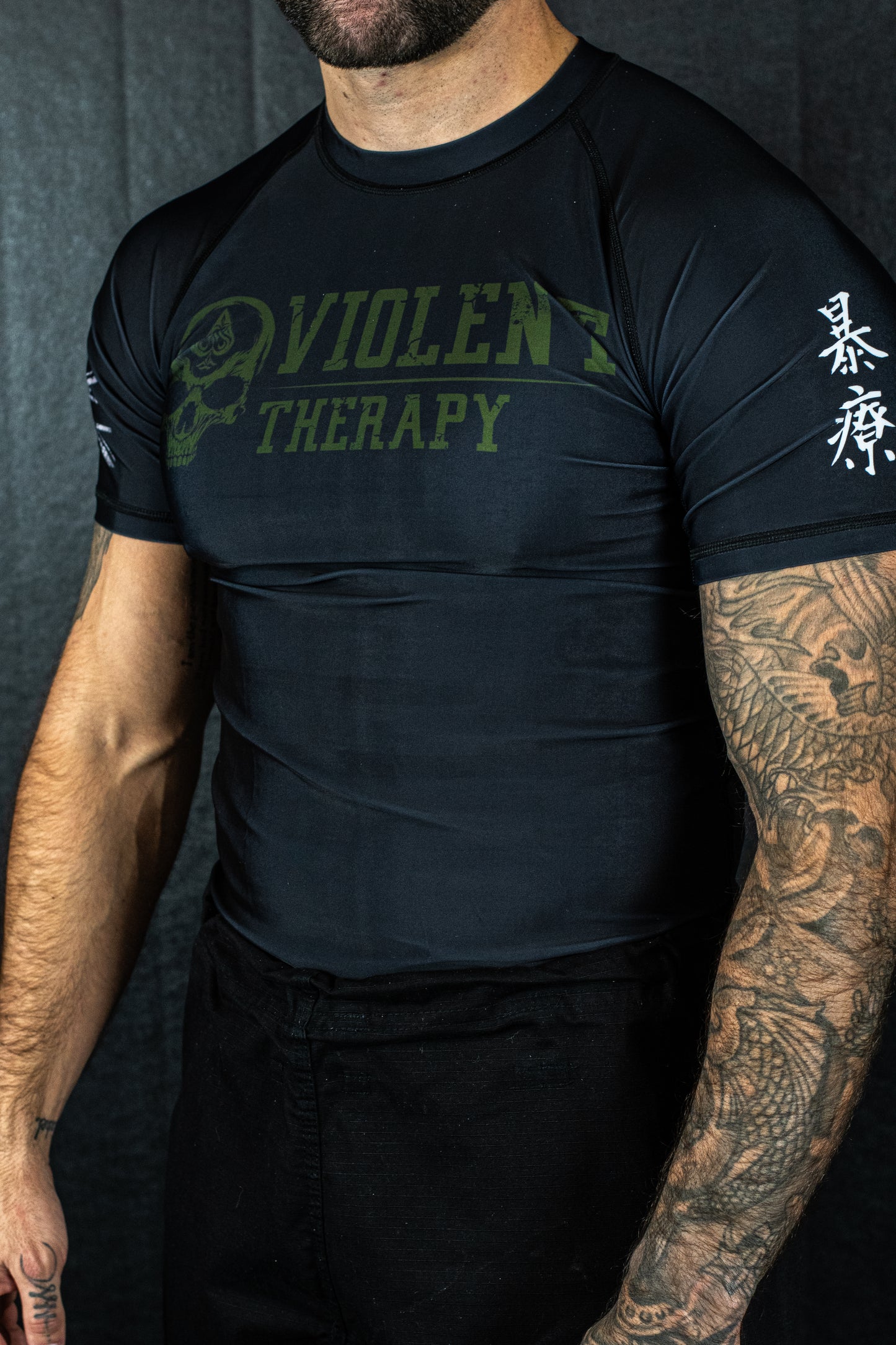 Essentials - Military Green Rash Guard